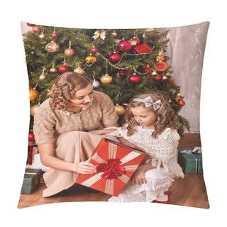 Personality  Kid With Mother Receiving Gifts . Pillow Covers