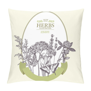 Personality  Vintage Medicinal Herbs Sketch Pillow Covers