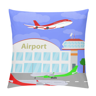 Personality  Planes With International Airport. Pillow Covers
