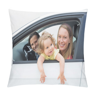 Personality  Parents And Baby On A Drive Pillow Covers