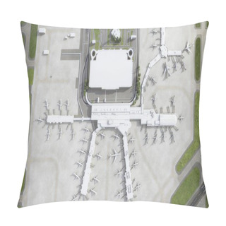 Personality  Charlotte Douglas International Airport - 3D Model Aerial Rendering Pillow Covers