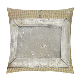 Personality  Old Wooden Picture Frame On The Wall Texture. Pillow Covers