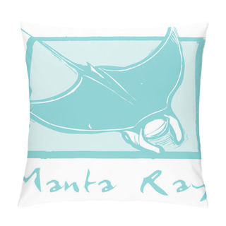 Personality  Manta Ray In Blue Pillow Covers