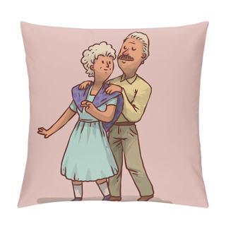 Personality  Happy Old Couple Pillow Covers