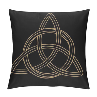 Personality  Triquetra Celtic Symbol. Trinity Knot - Vintage Occult Sign. Pillow Covers