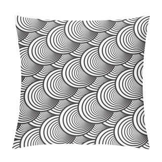 Personality  Black And White Vector Seamless Pattern Background Pillow Covers