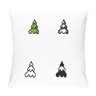 Personality  Christmast Tree Template Vector Design. Vector Illustration Pillow Covers