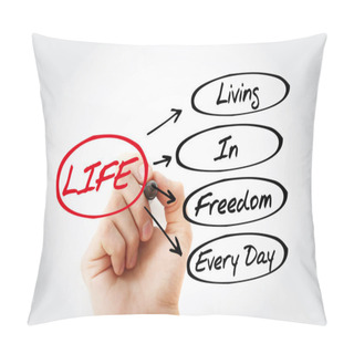Personality  LIFE - Living In Freedom Every Day Acronym Pillow Covers