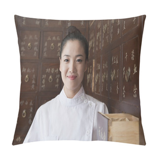 Personality  Doctor In Front Of Medicine Cabinet Pillow Covers