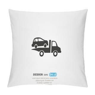 Personality  Towing Truck Icon Pillow Covers