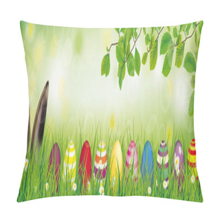 Personality  Hare Ears With Easter Eggs Pillow Covers