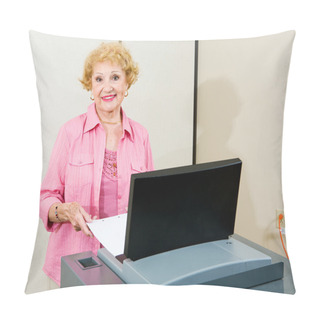 Personality  Senior Woman At Polls Pillow Covers