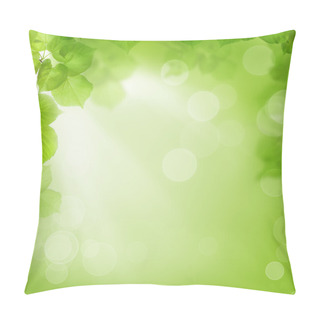Personality  Background Of Green Leaves, Summer Or Spring Season Pillow Covers