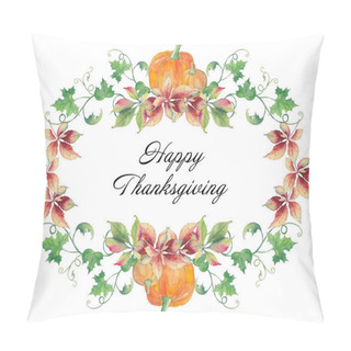Personality  Happy Thanksgiving Day Watercolor Pattern Pillow Covers
