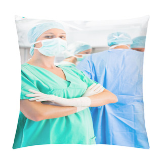 Personality  Surgeons Operating Patient In Operation Theater Pillow Covers