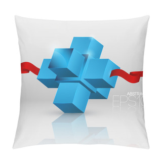 Personality  Vector Abstract Background With Cubes. Pillow Covers