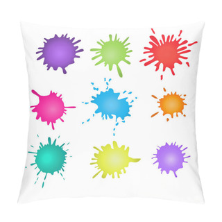 Personality  Colorful Paint Splashes Set Pillow Covers