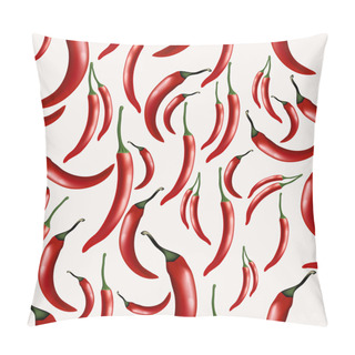 Personality  Seamless Pattern With Hot Chilly Pepper Pillow Covers