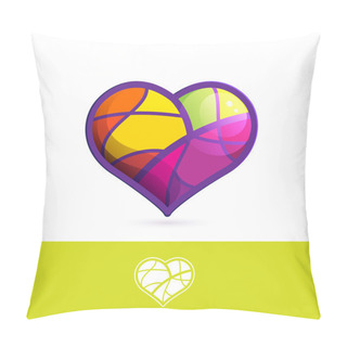 Personality  Heart Mosaic Logo Pillow Covers