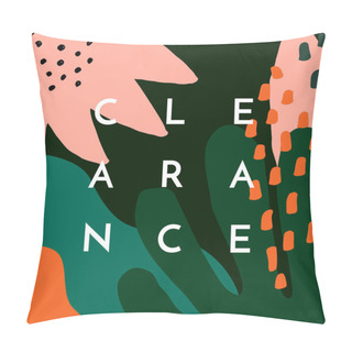 Personality  Clearance Design Template With Abstract Floral Shapes  Pillow Covers