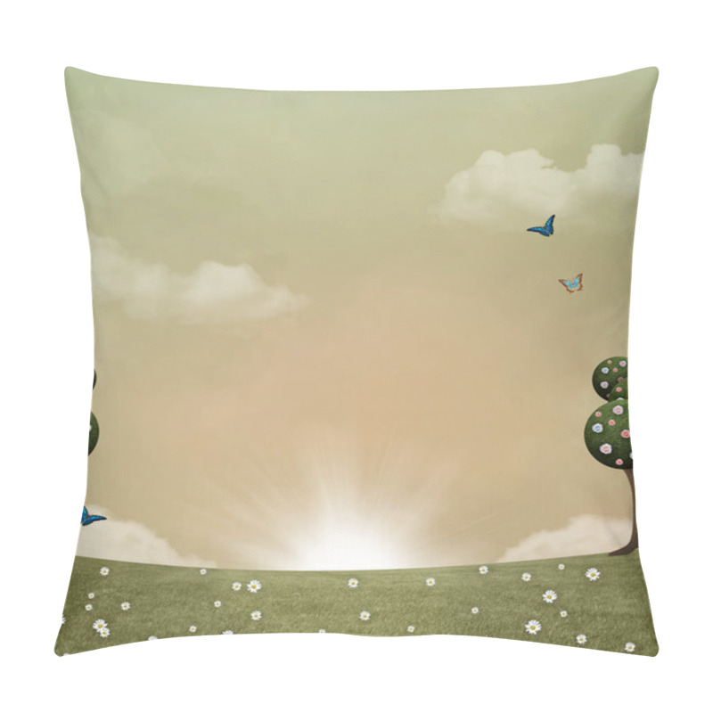 Personality  Surreal country background pillow covers