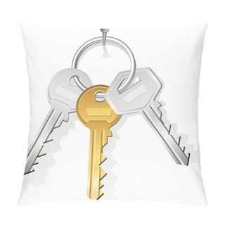 Personality  Keys Hanging On Nail Pillow Covers