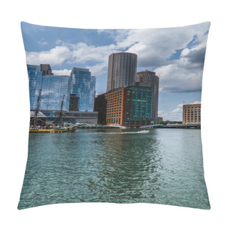 Personality  Boston Cityscape In The Backlight, USA Pillow Covers