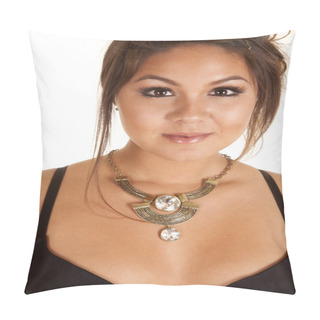 Personality  Woman With Necklace Pillow Covers