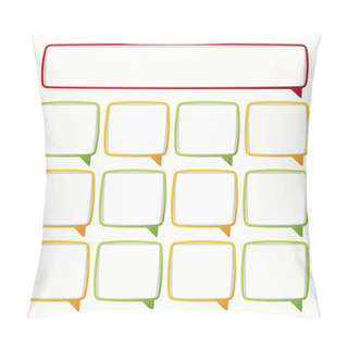 Personality  Colorful Speech Bubble Frames. Pillow Covers