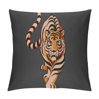 Personality  Wild And Free Tiger Illustration. Tiger Pillow Covers
