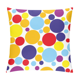 Personality  Seamless Pattern With Circles In Bright Colors Pillow Covers