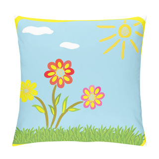 Personality  Childish Cartoon Floral Greeting Card Pillow Covers