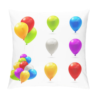 Personality  Toy Balloons, Set Of Vector Icons Pillow Covers