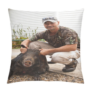Personality  Boar Man Lift Pillow Covers