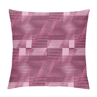 Personality  Seamless Intricate Waffle-weave Pattern Pink Red Violet Pillow Covers