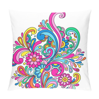 Personality  Hand-Drawn Psychedelic Paisley Notebook Doodles Pillow Covers