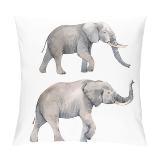 Personality  Watercolor Elephant Vector Illustration Pillow Covers