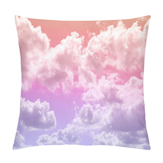 Personality  Magic Sky With Fluffy Clouds Toned In Bright Colors Pillow Covers