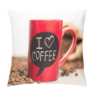 Personality  I Love Coffee Sign On Cup Pillow Covers