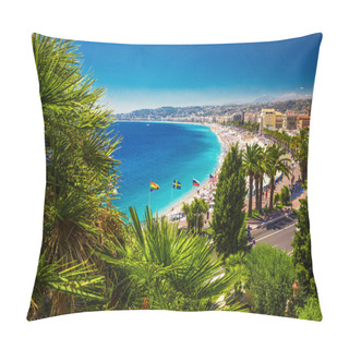 Personality  Beach Promenade In City Center Of Nice Pillow Covers