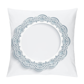 Personality  Empty Plate With Ornamental Border Pillow Covers