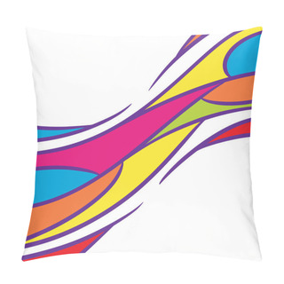 Personality Ethnic Abstract Background With Pastel Colors And Curly And Twisty Brush Strokes Pillow Covers