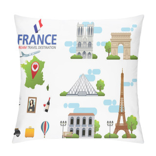 Personality  France Travel Destination, Symbols Of France Pillow Covers