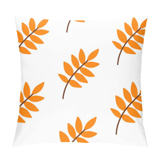 Personality  Vector Hand Drawn Autumn Leaves Seamless Pattern On White Background. Decorative Doodle Leaves. Cartoon Scribble Leaf Icon For Wedding Design, Wrapping, Textiles, Clothing, Ornate And Greeting Cards Pillow Covers