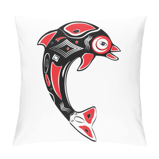 Personality  Native American Inspired Dolphin Symbol Art Pillow Covers