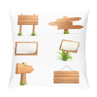 Personality  Wooden Signs Set Pillow Covers
