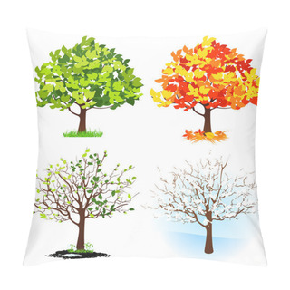 Personality  Four Season Trees Pillow Covers
