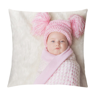 Personality  Baby Girl Wrapped Up, Newborn Blanket, New Born Kid Bundled Hat Pillow Covers