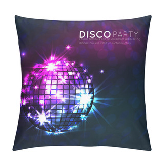 Personality  Background With Disco Ball, Banner Pillow Covers