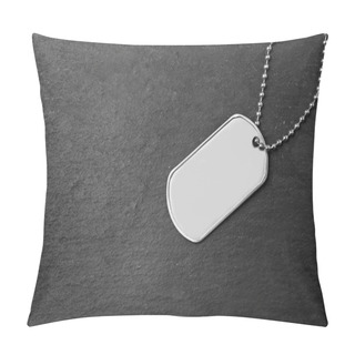 Personality  Military ID Tag On Dark Pillow Covers
